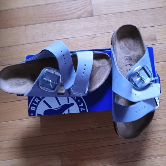 *PD* New Birkenstock Arizona Big Buckle Nubuck Leather, size 38 (7-7 1/2)